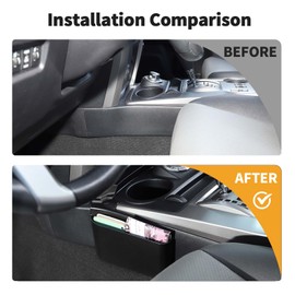 JWWY Gear Shift Shifter Storage Box Center Console Organizer Tray Fit for 2010-2024+Toyota 4runner interior Accessories,Transmission Console Storage Bin Compartment ABS Black 3pcs