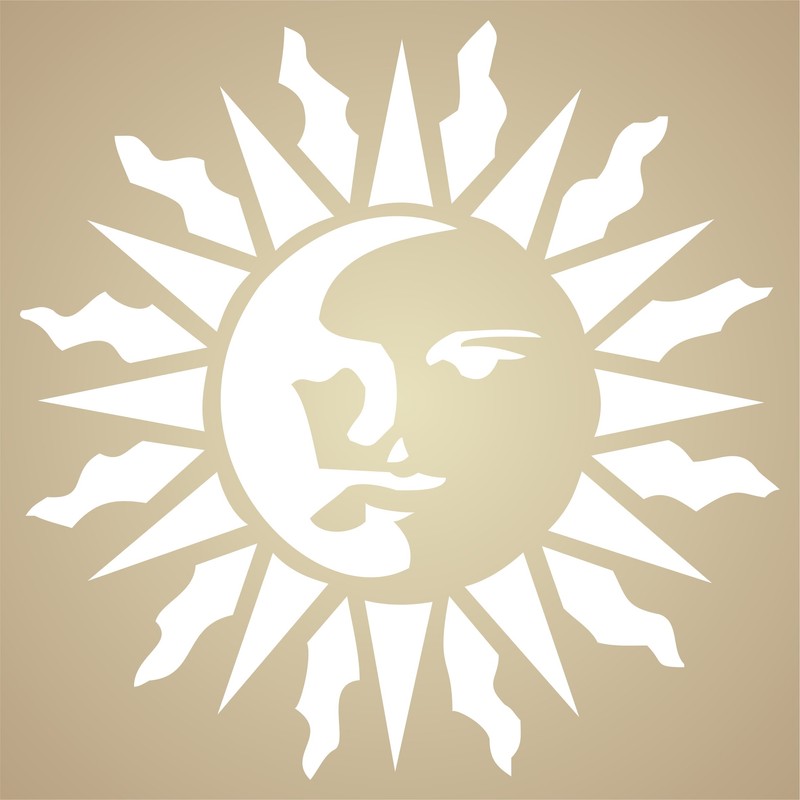 Reusable Large Sun Stencil 16.5 x 16.5 cm