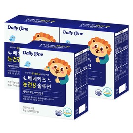 Daily One Bebe Kids Eye Health Solution Children's Beta Carotene 30 sachets, 3 packs / 데일리원 베베키즈 눈 건강 솔루션 어린이 베타카로틴 30포, 3개