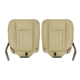 Zieichy Driver+Passenger Side Bottom Replacement Perforated Leather Seat Cover Tan Compatible with Lincoln Navigator 2005 2006，Not Suitable for 2003-2004