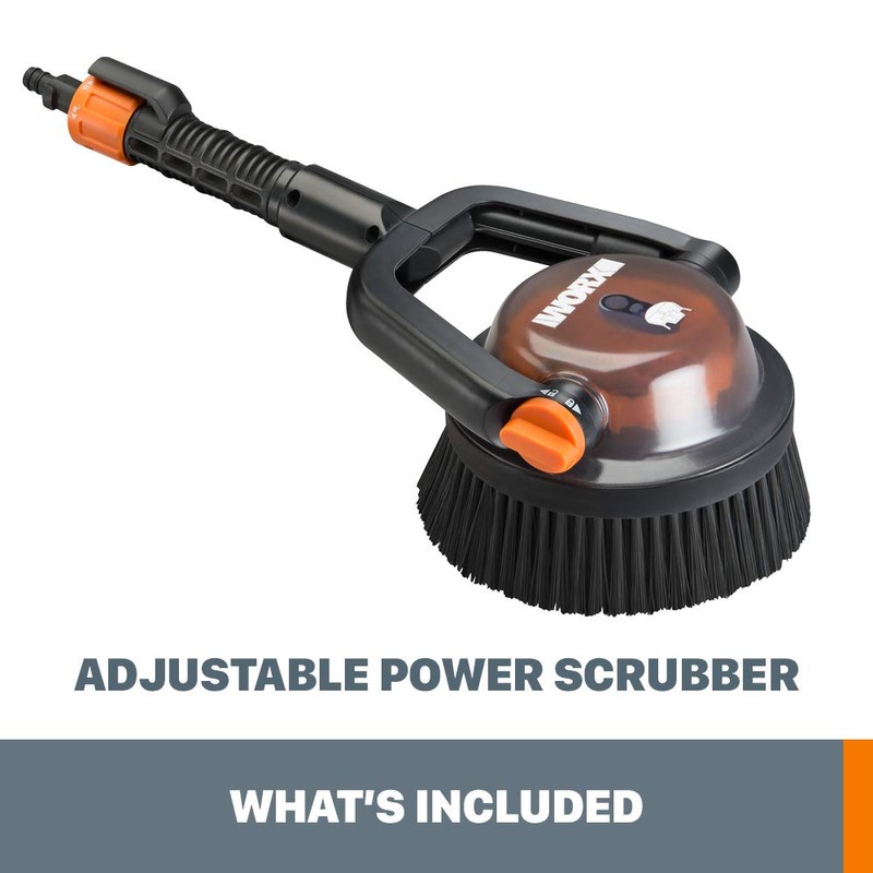 Worx Hydroshot Adjustable Outdoor Power Scrubber, Quick Snap Connection -