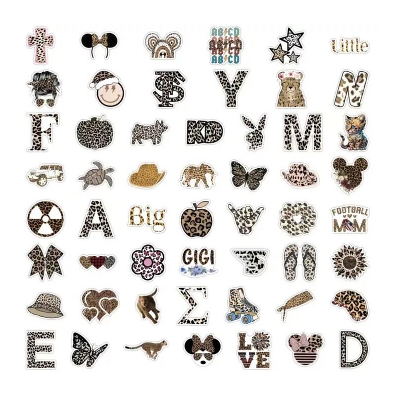 Unbranded 10pcs Fun Leopard Print Stickers. Scrapbooking, Journaling, Crafts, DIY.