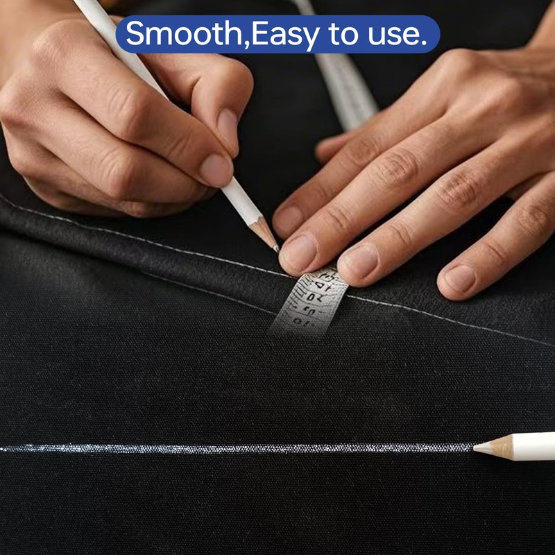 Dinggaogao 12 Pcs Sewing Pencil for Fabric, Washable Fabric Tailor
