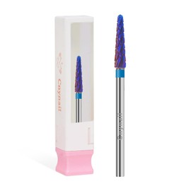 Cnynail 3/32" Small Cone Clean Medium Grit Carbide Cuticle Cleaner Bit for Electric Nail Drills – Professional Manicure Tool for Nail Salons and Home Use (M Grit. Purple)
