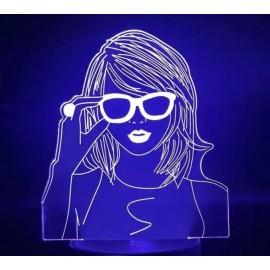 Taylor Image 1989 Inspired 3D, 7 Color Nightlight USB Or Battery 8” Tall NIB