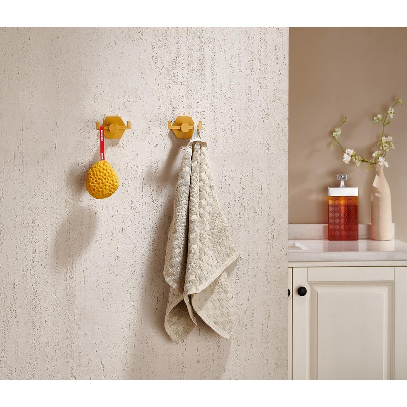 Miyili Bath Towel Hook Gold Stainless Steel Coat/Robe Clothes Hook