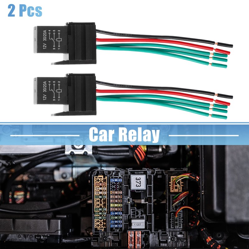 X AUTOHAUX 2 Pcs DC 12V 30A SPDT Car Relay