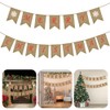 YBCCBY Merry Christmas Banner 18 * 13cm Merry Christmas Burlap