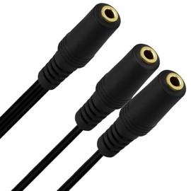 Seadream 3.5mm 1/8" TRS Stereo 1 Female to Dual 2 Female Jack Y Splitter Audio Cable 10inch