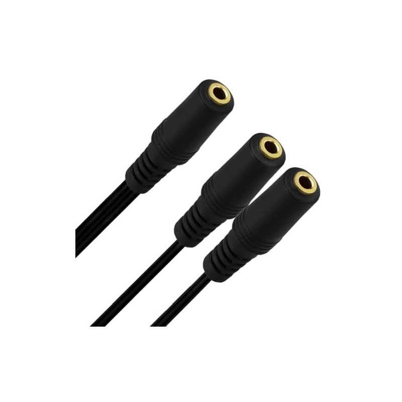 Seadream 3.5mm 1/8" TRS Stereo 1 Female to Dual 2