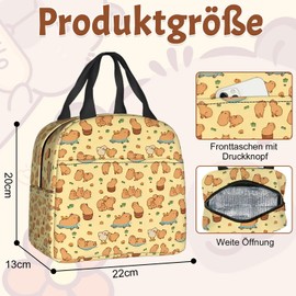 Cumnvulnt Capybara Lunch Bag Cooler Bag with Insulated Aluminium Foil Portable Lunch Bag Lunch Bag Insulated Lunch Bag for Women Men Work School Office Picnic Snack Bag
