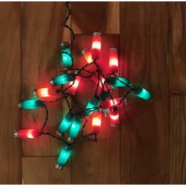 Christmas Shotgun Shell Lights Party Lights Man Cave Decor Christmas Shotgun Shell Shells Party Lights Redneck White Trash Decor (Red and Green)