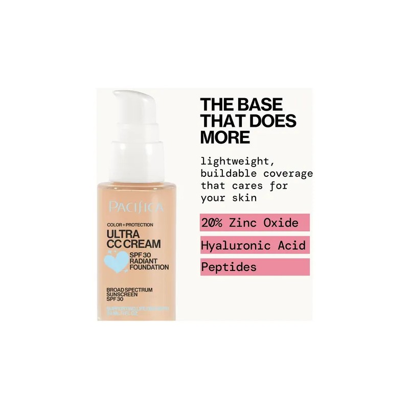 Pacifica Ultra Cc Cream Radiant Foundation Spf 17 - Crema