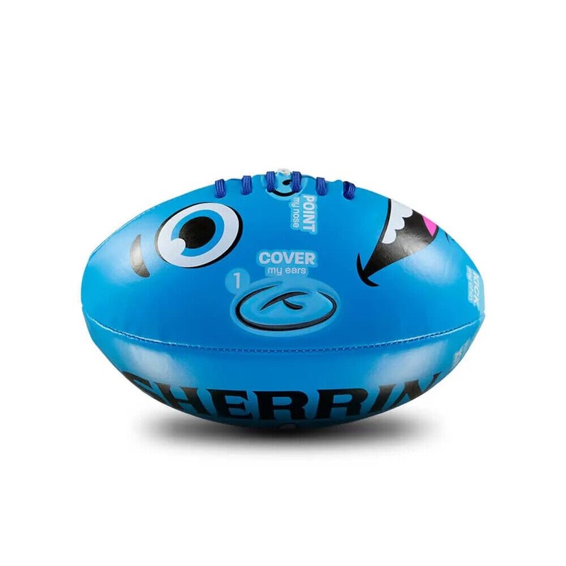Sherrin Face Footys Super Soft Touch Football, Blue, Size 1