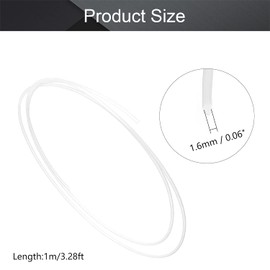 Othmro PTFE Teflon Bowden Tube 3.28ft-1.6mm ID x 2mm OD–Milky White Connector Tubing for 3D Printer-1PCS