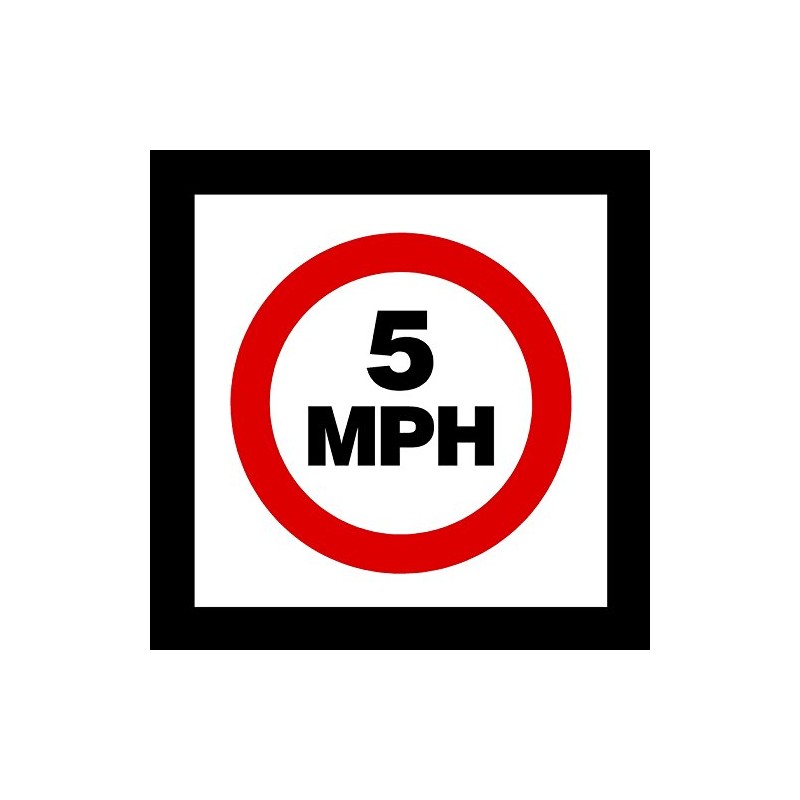 5 MPH Speed Restriction Plastic Sign with double sided fixing