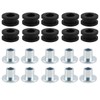 Enwye 10 PCS Motorcycle Rubber Grommets Black and Silver 6mm
