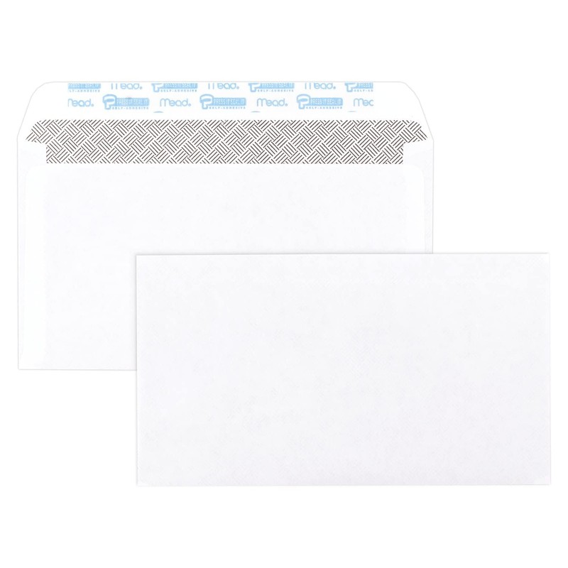Mead #6-3/4 Envelopes, 3-5/8" x 6-1/2", Security Printed Lining for