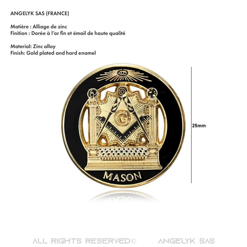 BOBIJOO Jewelry - Pins G Angle and Compass LDS Temple