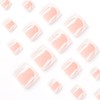 Clataly 24 Pieces Square Crystal Flowers Fake Nails Polished Toe