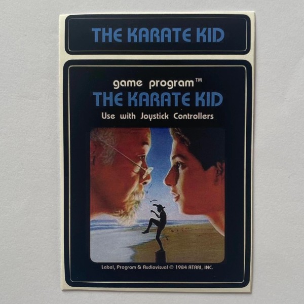 Custom Atari 2600 The Karate Kid Video Game Cartridge Label