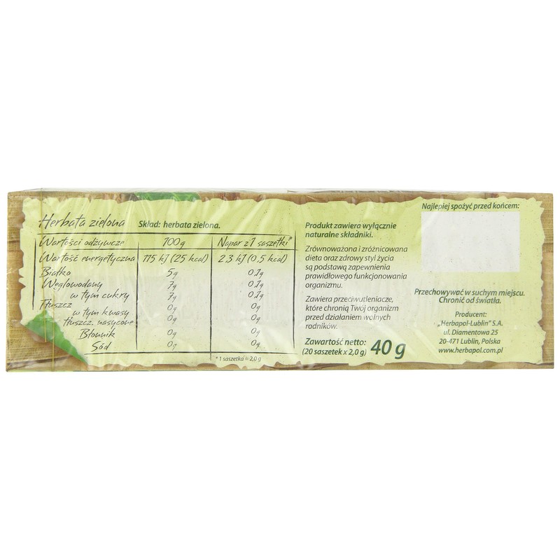 Herbapol Green Tea 40 g (Pack of 9)