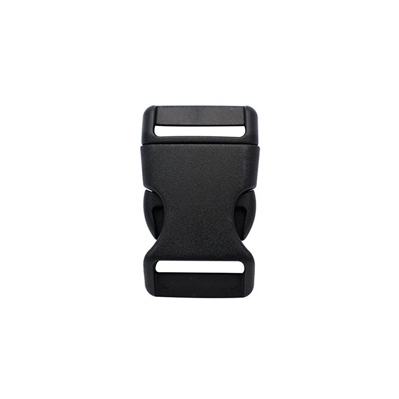 KEEJEA 25mm Plastic Buckles Contoured Side Release Buckles Black Clasp