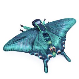 BABY FRANKIEZHOU Realistic Green Swallowtail Butterfly Plush Animal, 11''Butterfly Plush Toy, Moth Plush Toy for Kids,S