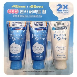 Senka Perfect Whip Cleansing Foam 120g x 2 packs + White / 센카 퍼펙트휩 클렌징폼 120g x 2개입 + 화이트