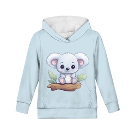 Ystardream Blue Cute Koala Hoodies for Teen Girls Long Sleeve Shirts Size 14-16 Spring Fall Outfits for Teens Y2K Hoodies Workout/Casual Daily/Travel/School/Patry
