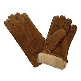 Simons Leather Ladies Tan 100% Sheepskin Gloves - Size L