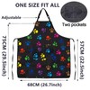ENSIANTH Paw Print Apron Cat Grooming Apron with Pockets Cat
