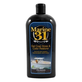 Marine 31 Gel Coat Gloss & Color Restorer | Restores Gel Coat Gloss & Color | Provides Deep Shine & Protection | Ideal for Boats & Marine Surfaces | M31-220 | 32oz