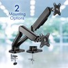 Stellar Mounts Dual Spring LCD Monitor Arms with USB and