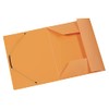 Viquel 3-Flap Polypropylene Folder With Elasticated Fasteners, A4, Orange