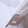 TseenYi Bow Pendant Necklace Silver Bow Knot Pendant Necklace Small