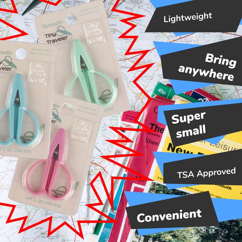 JubileeYarn Tiny Traveler Scissors - Portable Mini Airplane Snips -