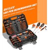 DIFFLIFE Screwdrivers Set with Case, 120-piece Includes Slotted, Phillips, Hex,