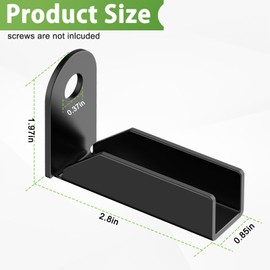 Black Fence Mounting Bracket for 1" x 1" Square Rails, Carbon Steel Square Tube Rail Bracket, Fence Panel Internal Connector, No Screws, 24 Packs