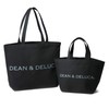 Dean & Deluca Tote Bag, L, Black, Women's, Men's, Solid,