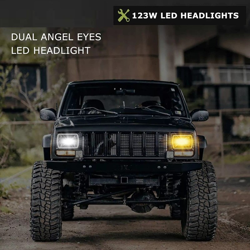 us- 2x 7x6"5x7 LED Headlights Fit Ford E-150 Econoline Club