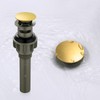 Pop Up Drain with Overflow, ARCORA Brushed Gold Bathroom Sink