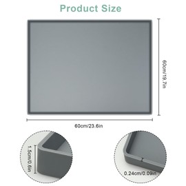 FOWSRHRG Washer and Dryer Covers for The Top, 60 * 50cm/23.6 * 19.6in Soft Silicone Washing Machine Top Cover Anti-Scratch Protector Mat for Home Kitchen Laundry Room Mat for Top of Dryer