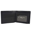 Mens Fine Grain Leather Bi-Fold Wallet by OLLY's; Jack Collection