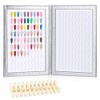 BNG Nail Colour Display Book Gel Polish Nails Art 180 Colors Card Chart with 240 Pcs False Nails Tips, Leather Book For Salon Sample Showing Tools, Silver