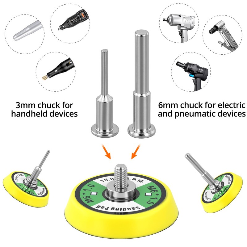 QWORK® 270 Pack 2 Inch Variety Sanding Discs Kit for