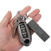 MECCANIXITY Car Key Chain, Leather Keychain 360 Degree Rotatable Snap