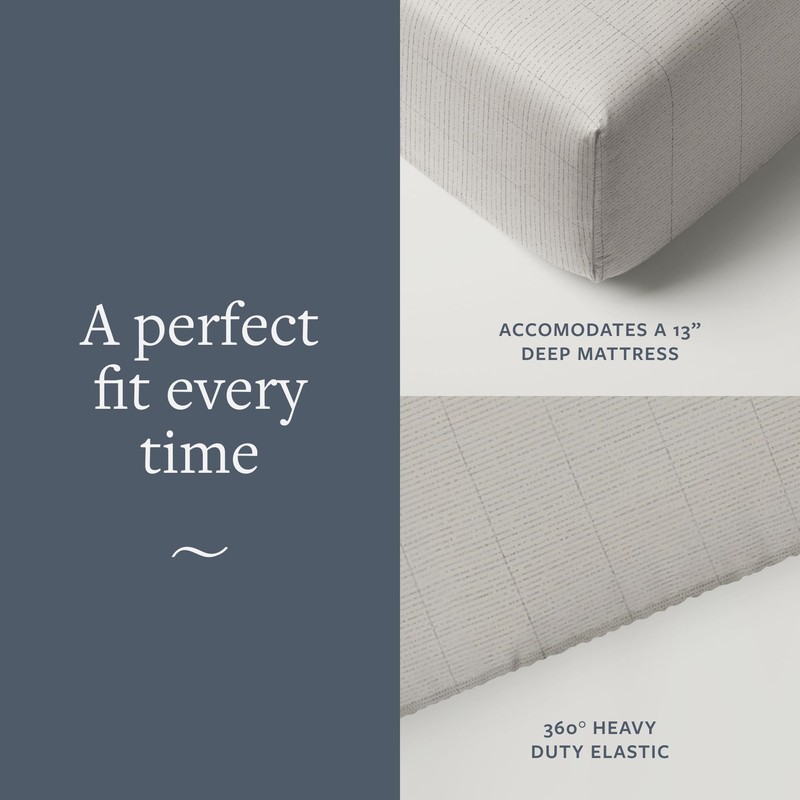 GroundLuxe Organic Fitted Grounding Sheet in Gray for a Queen