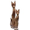 Stoneage Arts Assorted Wooden Cats with Varying Patterns (Tribal Pattern,