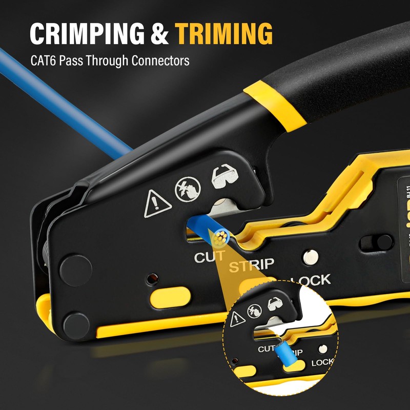 RJ45 Crimping Tool Kit - Network Tool Kit with Crimping